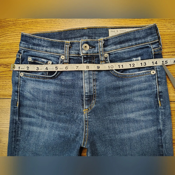 Rag & Bone high rise Slimming skinny jeans, women's, size 25, stretch, cotton. - Picture 8 of 16